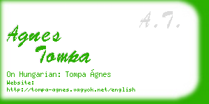 agnes tompa business card