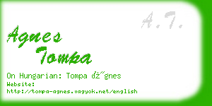 agnes tompa business card